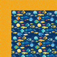 Bella Blvd - Secrets of the Sea Collection - Boy - 12 x 12 Double Sided Paper - Finding Fishies