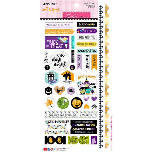 Bella Blvd - Sweet and Spooky Collection - Halloween - Sticky Mix - Cardstock Stickers