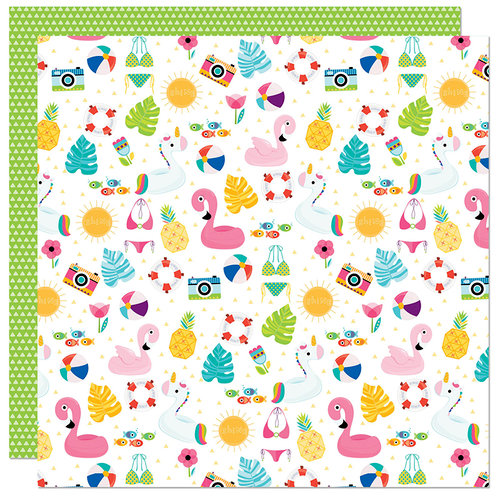 Bella Blvd - Splash Zone Collection - 12 x 12 Double Sided Paper - Summer Scramble