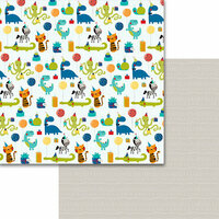 Bella Blvd - Wish Big Collection - Birthday Boy - 12 x 12 Double Sided Paper - Dinotastic
