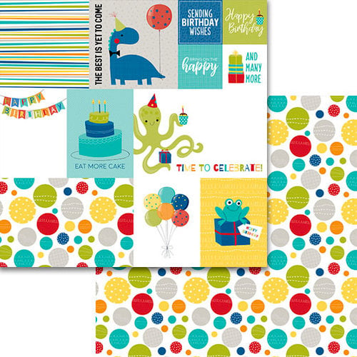 Bella Blvd - Wish Big Collection - Birthday Boy - 12 x 12 Double Sided Paper - Daily Details