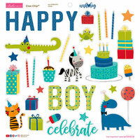 Bella Blvd - Wish Big Collection - Birthday Boy - Ciao Chip - Self Adhesive Chipboard - Icons