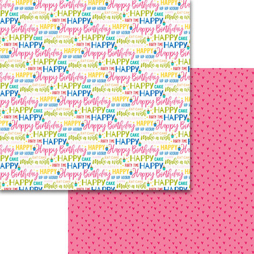 Bella Blvd - Wish Big Collection - Birthday Girl - 12 x 12 Double Sided Paper - Let's Celebrate