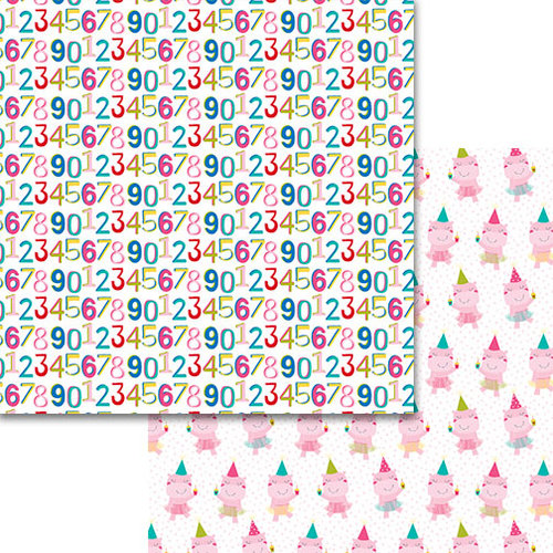 Bella Blvd - Wish Big Collection - Birthday Girl - 12 x 12 Double Sided Paper - 123456789