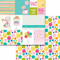 Bella Blvd - Wish Big Collection - Birthday Girl - 12 x 12 Double Sided Paper - Daily Details