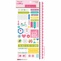 Bella Blvd - Wish Big Collection - Birthday Girl - Sticky Mix - Cardstock Stickers