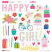 Bella Blvd - Wish Big Collection - Birthday Girl - Ciao Chip - Self Adhesive Chipboard - Icons