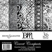 Black Market Paper Society - Covert Compacts - Ebony and Alabaster Collection - 6x6 Paper Pad