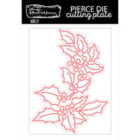 Brutus Monroe - Christmas - Dies - Holly Pierced A2 Cover Plate