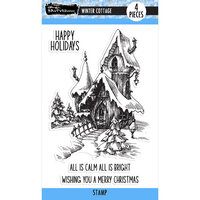Brutus Monroe - Christmas - Clear Photopolymer Stamps - Winter Cottage