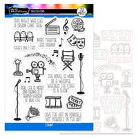 Brutus Monroe - No Day But Today Collection - Die And Clear Photopolymer Stamp Set - Theater Icons