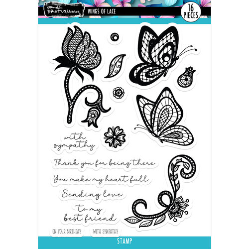 Brutus Monroe - Wings Of Lace Collection - Clear Photopolymer Stamps - Wings Of Lace