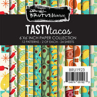 Brutus Monroe - Tacos And Game On Collection - 6 x 6 Paper Pad - Tasty Tacos