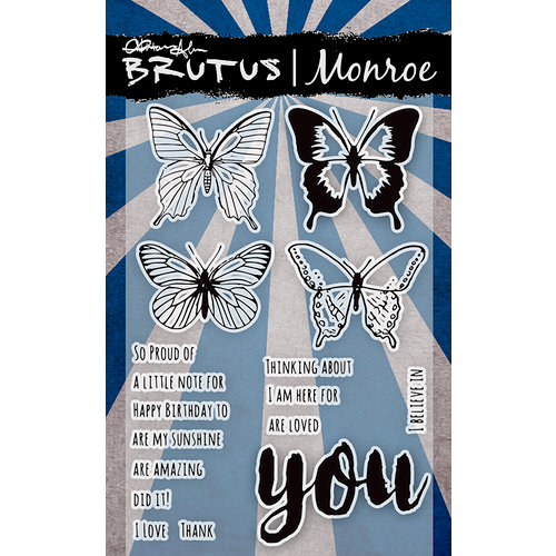 Brutus Monroe - Clear Acrylic Stamps - Butterfly Sentiments