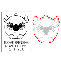 Brutus Monroe - Roundimal Collection - Clear Acrylic Stamp and Die Set - Katie the Koala