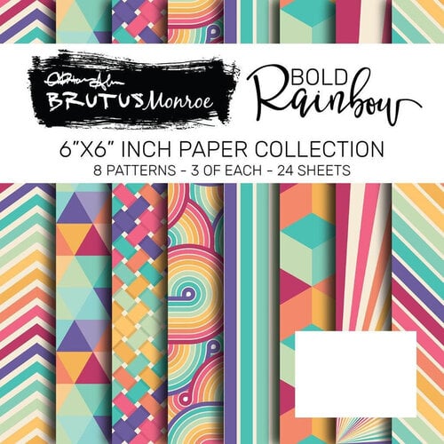 Brutus Monroe - 6 x 6 Paper Pad - Bold Rainbow