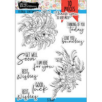 Brutus Monroe - Clear Photopolymer Stamps - Floral Sentiments