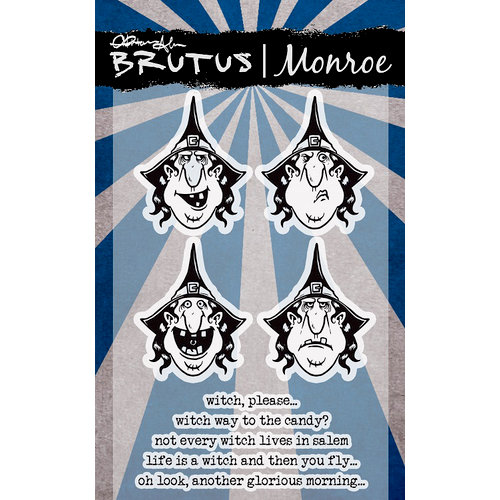 Brutus Monroe - Unmounted Rubber Stamps - Witch Please