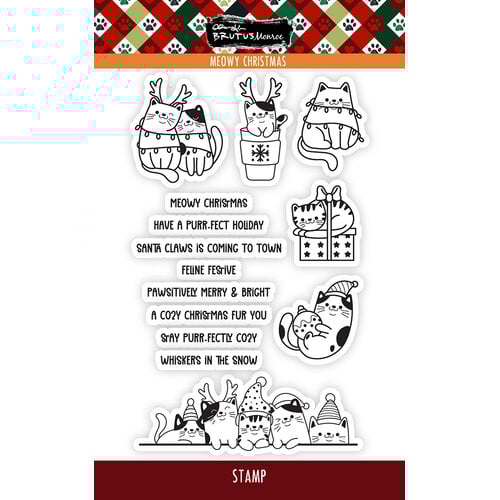 Brutus Monroe - Kitty Christmas Collection - Clear Photopolymer Stamps - Meowy Christmas