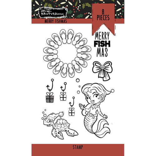 Brutus Monroe - Christmas - Clear Photopolymer Stamps - Merry Fishmas