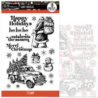 Brutus Monroe - Traditional Trimmings Collection - Die and Clear Photopolymer Stamp Set - Saint Nicolas
