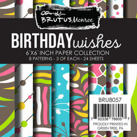 Brutus Monroe - 6 x 6 Paper Pad - Birthday Wishes