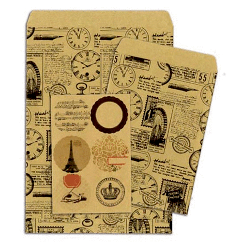 Bo Bunny - Kraft Collection - Gift Bags - Clocks