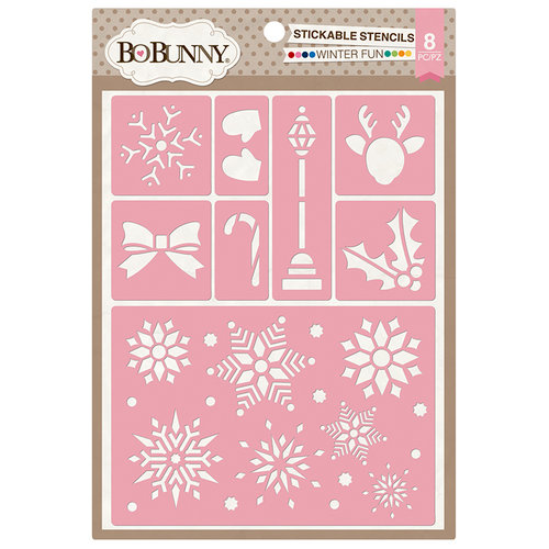 BoBunny - Christmas - Stickable Stencils - Winter Fun