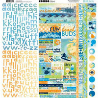 Bo Bunny Press - Barefoot and Bliss Collection - 12 x 12 Cardstock Stickers - Barefoot and Bliss Combo