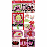 Bo Bunny Press - Sweetie Pie Collection - Cardstock Stickers - Be Mine, CLEARANCE