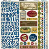 Bo Bunny Press - Cambridge Collection - 12 x 12 Cardstock Stickers - Cambridge Combo