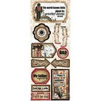 Bo Bunny - Timepiece Collection - Cardstock Stickers - Dad Knows Best