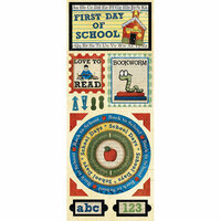 Bo Bunny Press - Learning Curve Collection - Cardstock Stickers - First Day of School