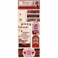 Bo Bunny Press - Crazy Love Collection - Valentine - Cardstock Stickers - Family Love