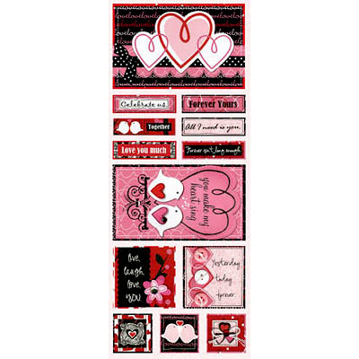 Bo Bunny - Crush Collection - Valentine - Cardstock Stickers - Forever Yours