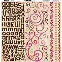 Bo Bunny - Garden Girl Collection - 12 x 12 Cardstock Stickers - Combo