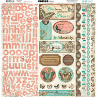 Bo Bunny - Gabrielle Collection - 12 x 12 Cardstock Stickers - Gabrielle Combo