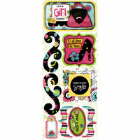 Bo Bunny Press - Petal Pushers Collection - Cardstock Stickers - It's A Girl Thing, CLEARANCE