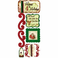 Bo Bunny Press - St. Nick Collection - Christmas - Cardstock Stickers - Home For The Holidays, CLEARANCE