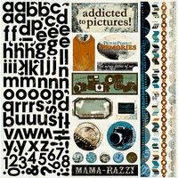 Bo Bunny - Mama-razzi Collection - 12 x 12 Cardstock Stickers - Mama-razzi Combo