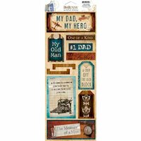 Bo Bunny - Weekend Market Collection - Cardstock Stickers - My Dad, My Hero