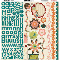 Bo Bunny Press - Olivia Collection - 12 x 12 Cardstock Stickers - Olivia Combo