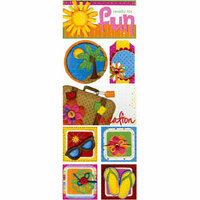 Bo Bunny Press - Popsicle Collection - Cardstock Stickers - Ready For Fun