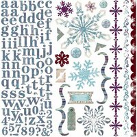 Bo Bunny Press - Snowy Serenade Collection - 12 x 12 Cardstock Stickers - Snowy Serenade Combo