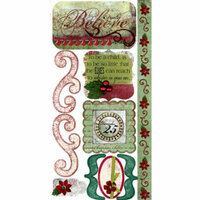 Bo Bunny Press - Believe Collection - Cardstock Stickers - Truly Believe
