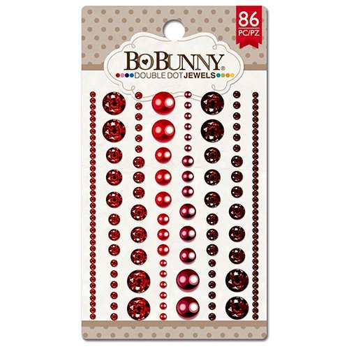 BoBunny - Double Dot Designs Collection - Bling - Jewels - Ruby Red