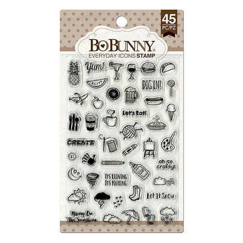 BoBunny - Clear Acrylic Stamps - Everyday Icons