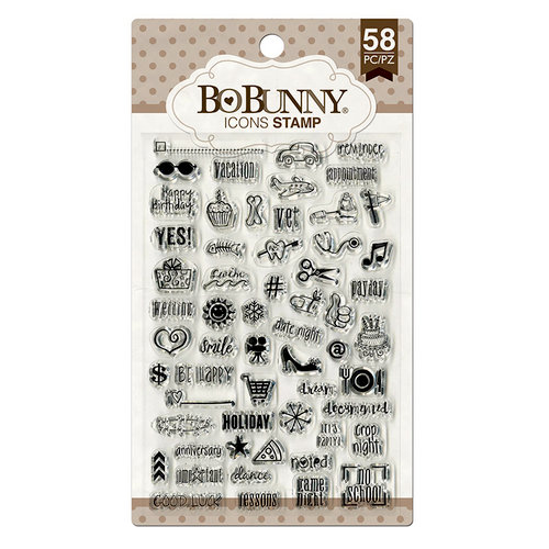 BoBunny - Clear Acrylic Stamps - Icons