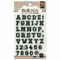 BoBunny - Clear Acrylic Stamps - Inline Alphabet