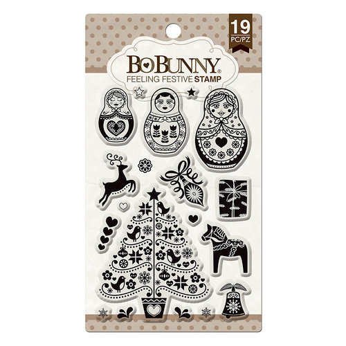 BoBunny - Christmas - Clear Acrylic Stamps - Feeling Festive